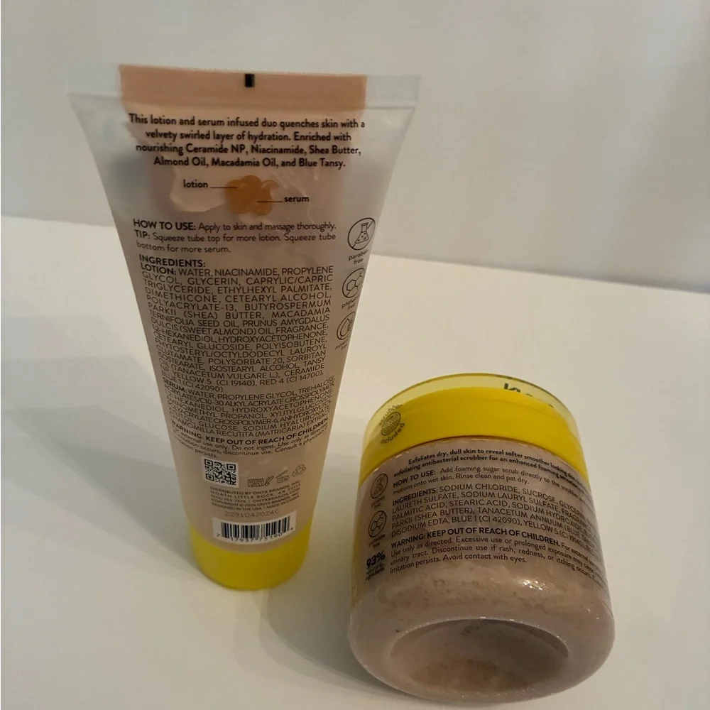 ONYX Sandalwood Vanilla scrub, lotion, serum pack